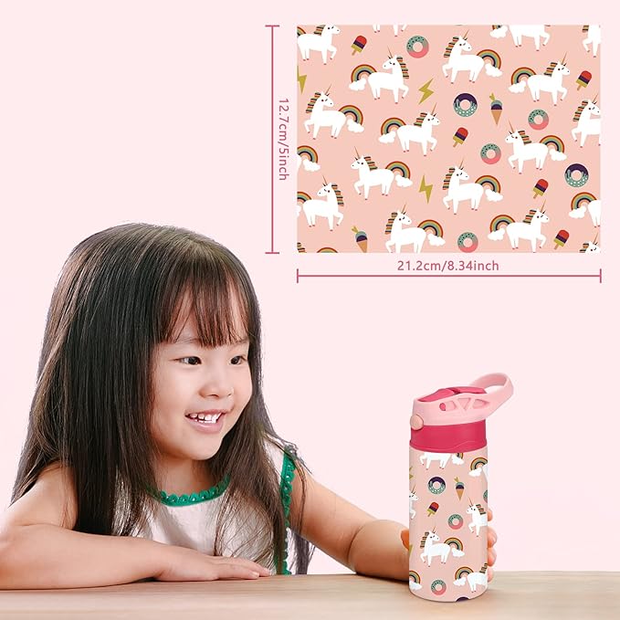 Kids Sublimation Tumbler, 8 PACK 12oz Stainless Steel Sublimation Sippy Cup - Image 6