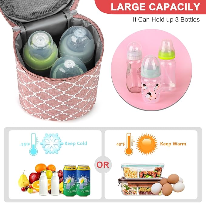 Accmor Breastmilk Cooler Bag, Insulated Baby Bottle Cooler Tote Bags - Image 2
