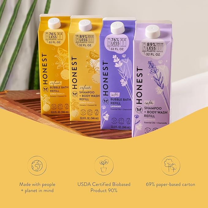 The Honest Company Foaming Bubble Bath Refill Carton | Gentle - Image 4