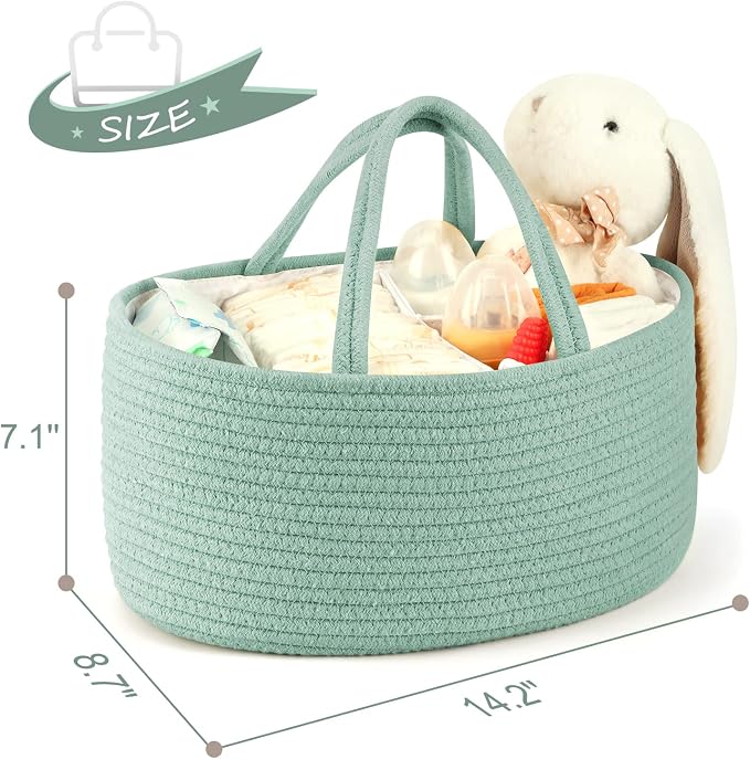 Maliton Diaper Caddy Organizer for Baby, Portable Diaper Storage Organizer for - Image 3