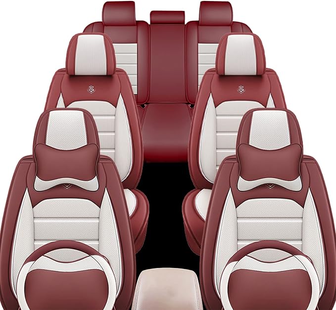 JOJ Car Seat Cover Fit for Toyota Highlander 2001-2025, 7 Seat Car Seat Cover - Image 2