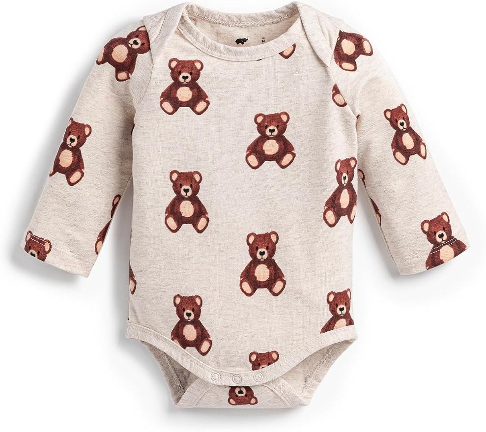 MONICA + ANDY Baby Organic Long Sleeve Jack and Jill Bodysuit - Image 2