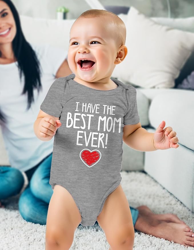 Tstars I Have the Best Mom Ever Baby Bodysuit Newborn Outfit Gift - Image 2