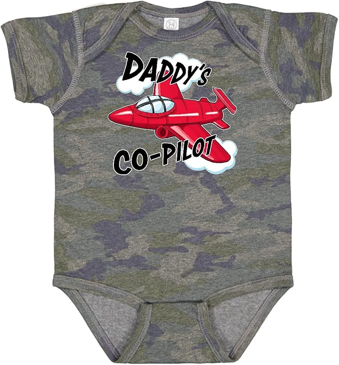 inktastic Daddys Co-Pilot for Fathers Day Baby Bodysuit by Inktastic
