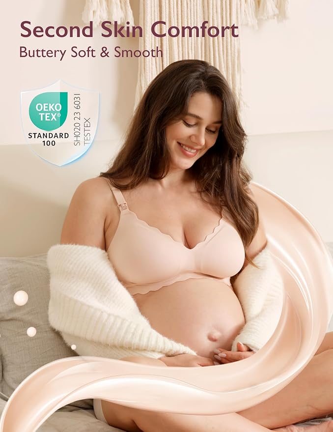 Momcozy Nursing Bras for Breastfeeding, Seamless Pregnancy Maternity Bra - Image 2