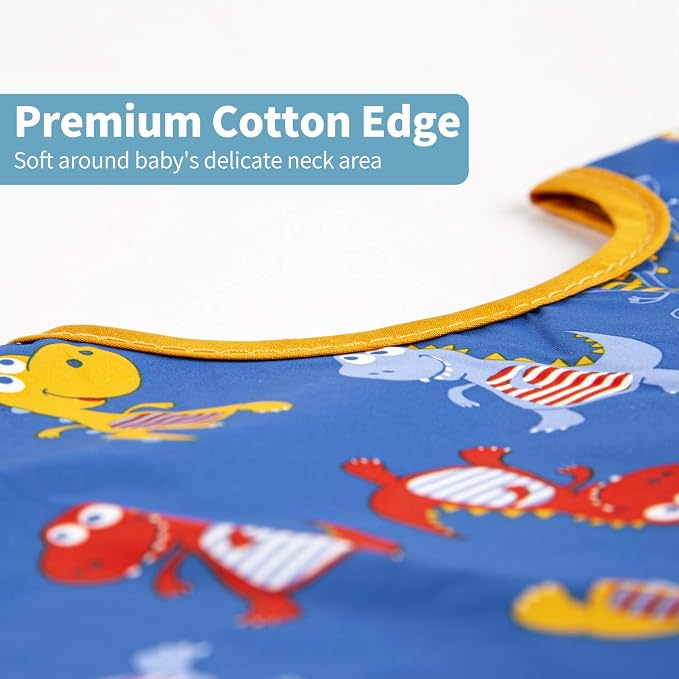 Long Sleeve Bibs For Babies 6-24 Months Full Coverage Shirt Bib for Baby Boys - Image 6