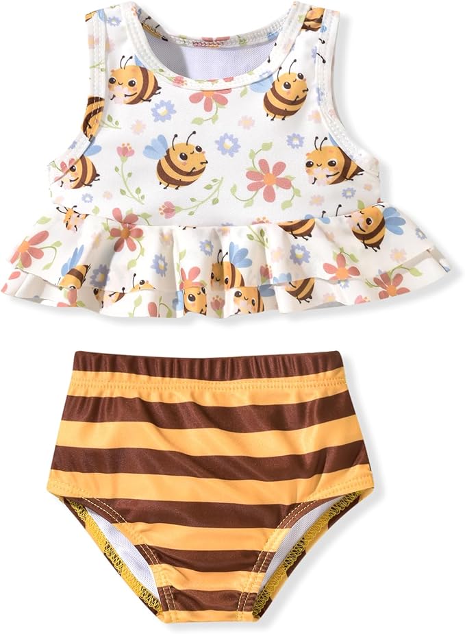 Aalizzwell Toddler Baby Girl Bathing Suit Two Piece Swimsuit Bikini Beach Wear by Aalizzwell