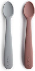 mushie Silicone Baby Feeding Spoons | 2 Pack by mushie
