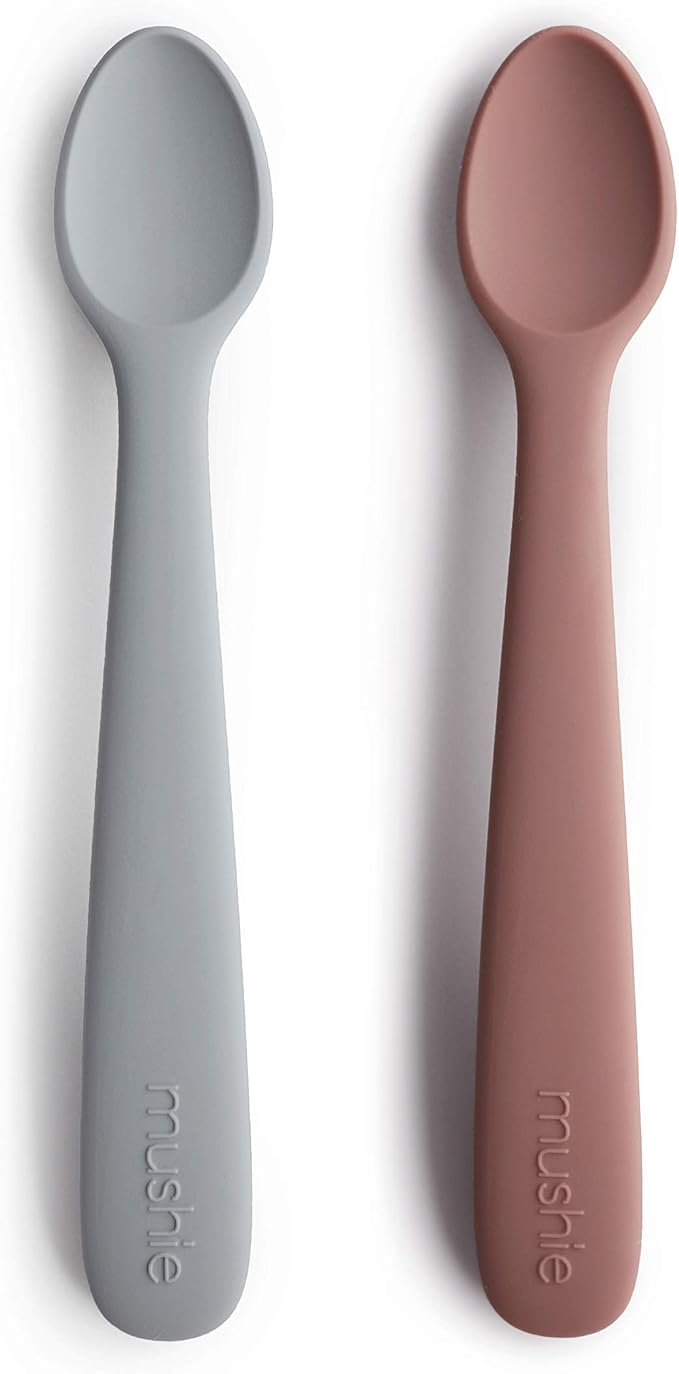 mushie Silicone Baby Feeding Spoons | 2 Pack by mushie
