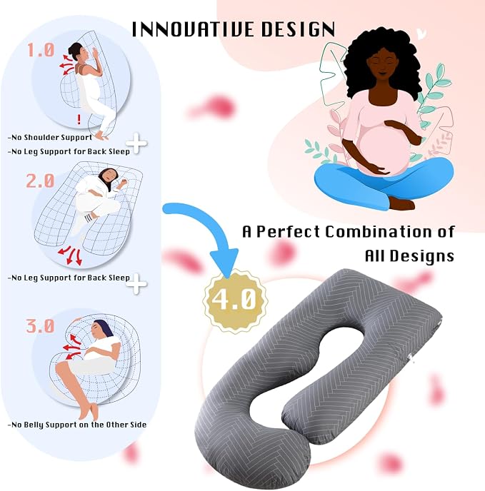 Pregnancy Pillow, Full Body Maternity Pillow 57 inch, - Image 5