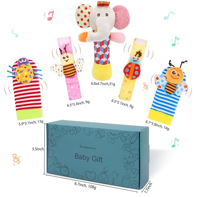 Wrist Rattles Foot Finder Rattle Toy - Image 9