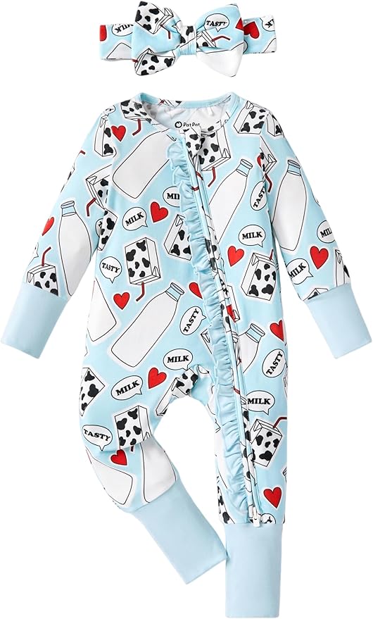 PATPAT Baby Girl Boy Clothes Newborn Infant Footie – Soft Viscose from Bamboo– by PATPAT