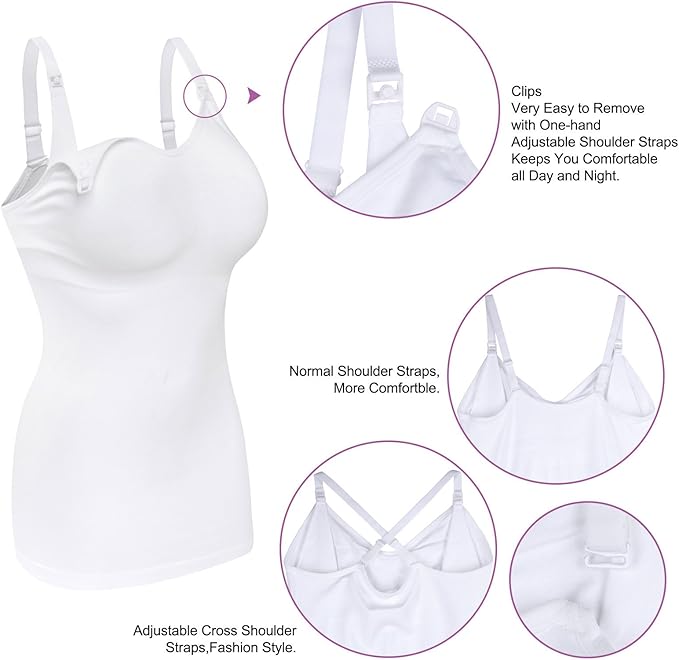 Womens Maternity Nursing Tank Cami - Image 3