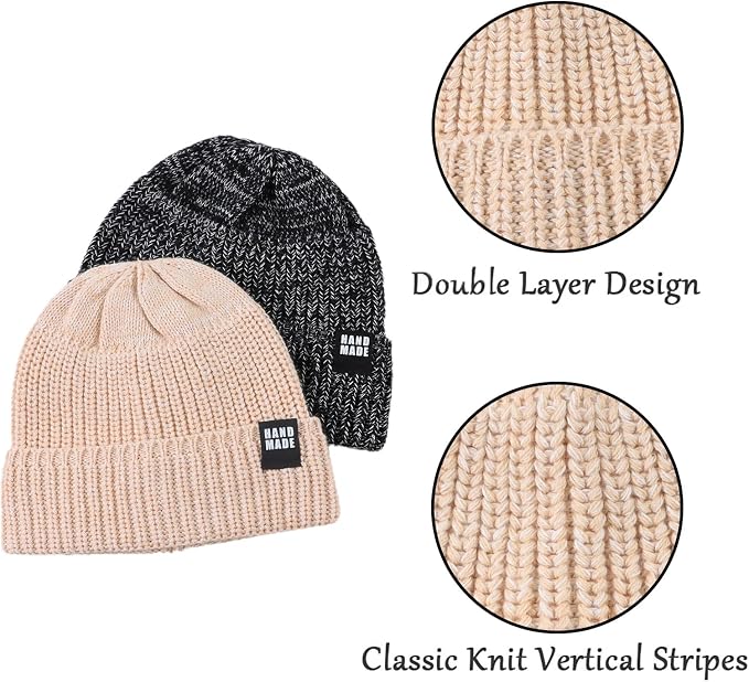 JANGANNSA Simple Knitted Baby Beanie Hip-Hop Boys Winter Hat Toddler Kids Bonnet - Image 4
