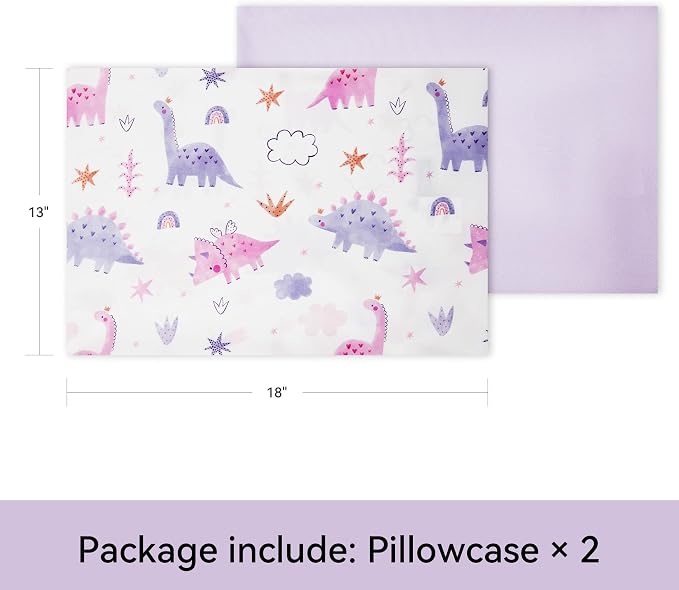 TILLYOU Toddler Pillowcases 13 x 18 Travel Pillow Case 2 Pack, Kids Pillowcases - Image 2