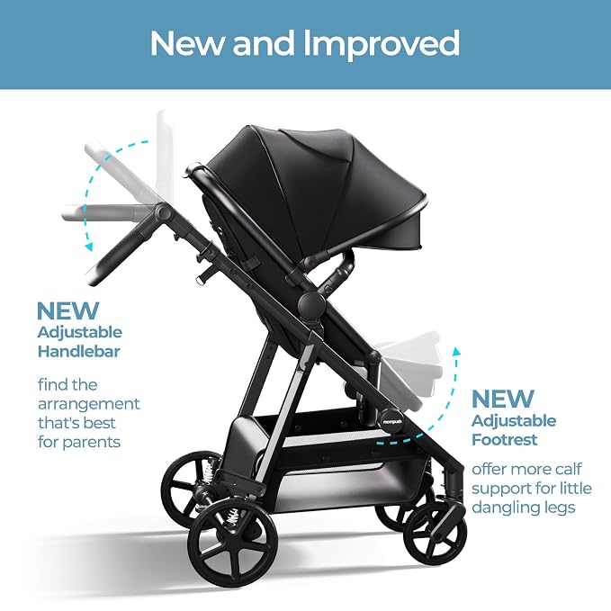 Mompush Baby Stroller, Convertible 2-in-1 - Image 2