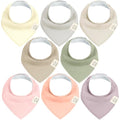 8-Pack Organic Baby Bandana Bibs by KeaBabies