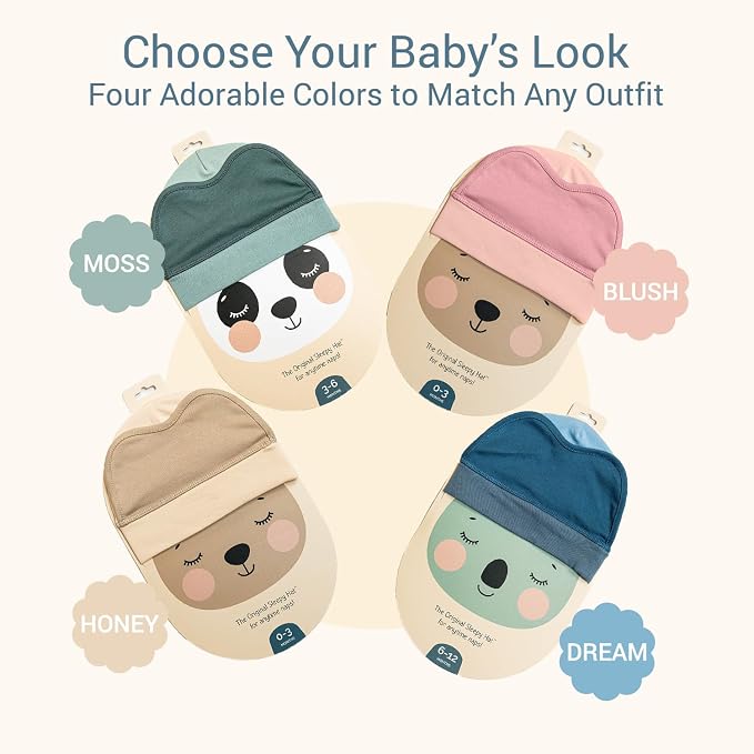 The Original Baby Sleep Mask & Soft Eye Shade – Newborn, Sun Hat & Beanie – - Image 6