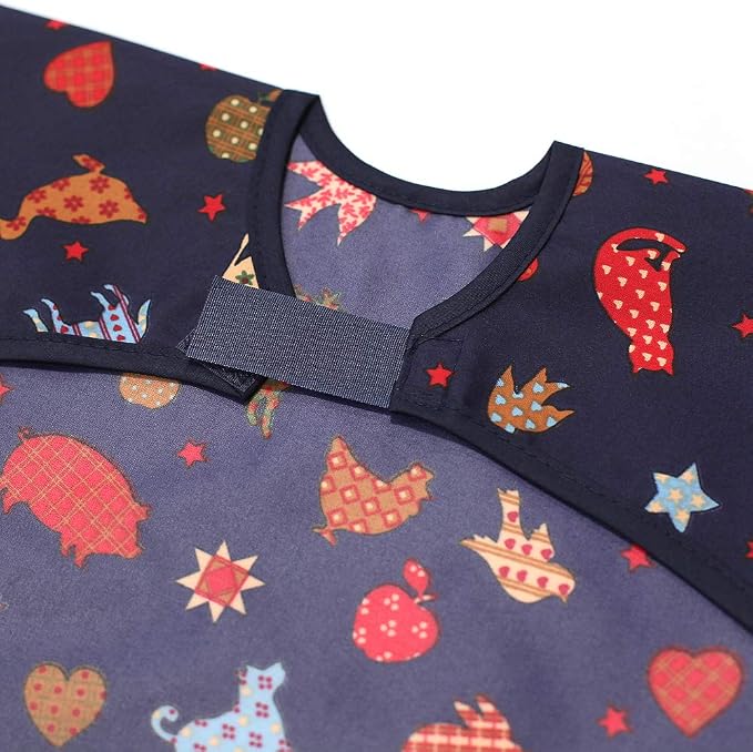Short Sleeve Waterproof Bib for Toddlers – Feeding Apron for Mealtime, - Image 3