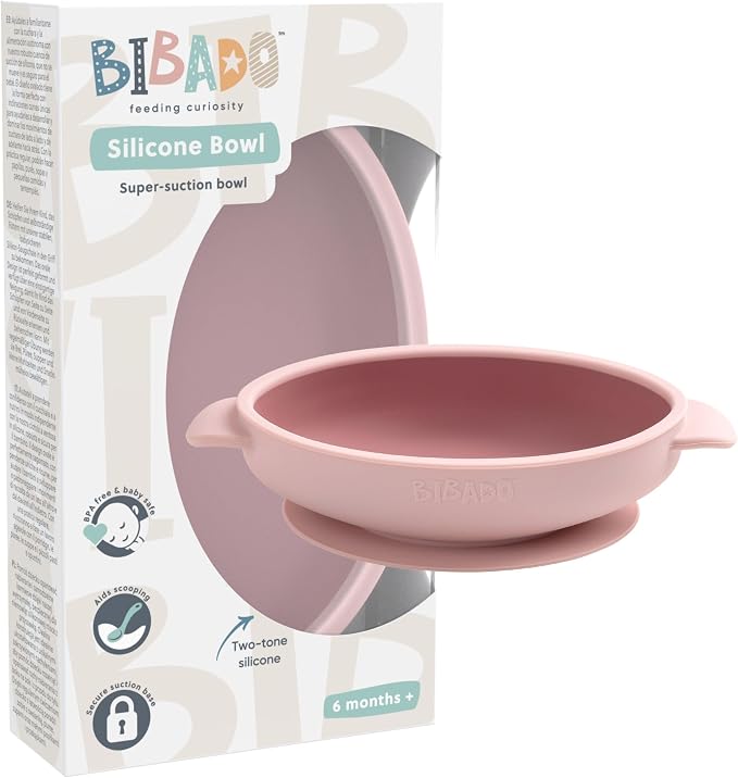 Bibado - Silicone Baby Bowl - Stay Put Suction Bowl - Oval Shape - First Meals by BIBaDO