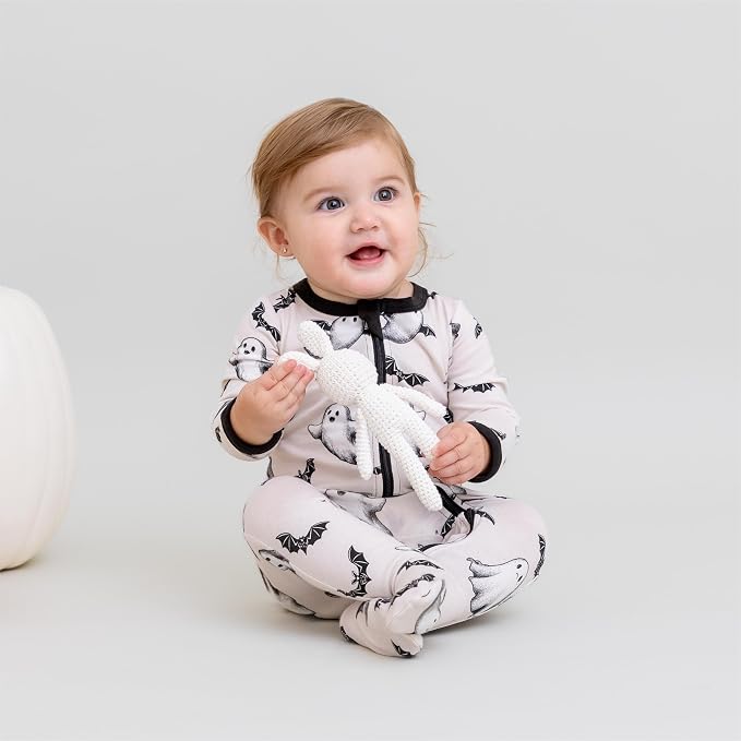 O2 BABY Baby Boys Girls Organic Cotton Zip-Front Sleeper Pajamas, Footed Sleep - Image 2