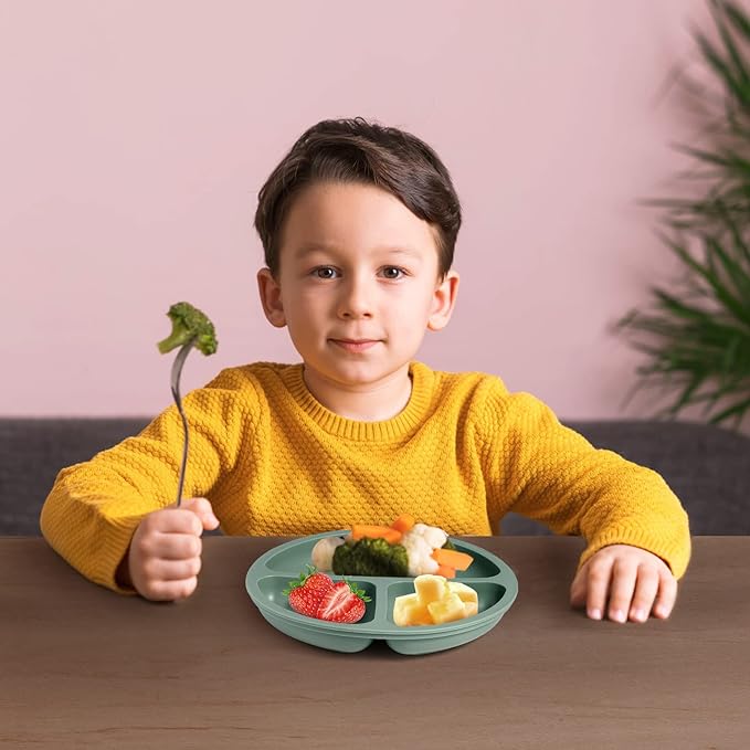 Suction Plates for Baby 3 pack, Stay Put Divided Toddler Plates, 100% Food - Image 3