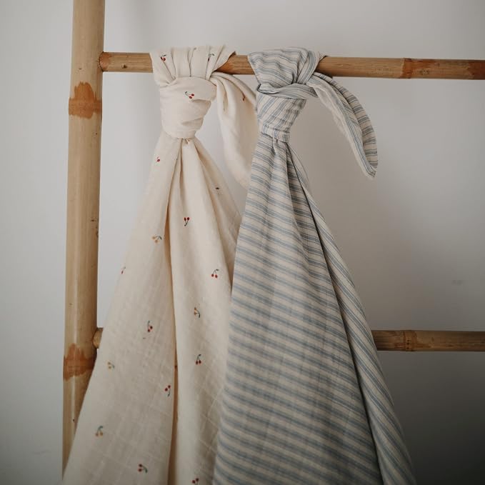 mushie Muslin Baby Swaddle Blanket | 100% Organic Cotton - Image 5