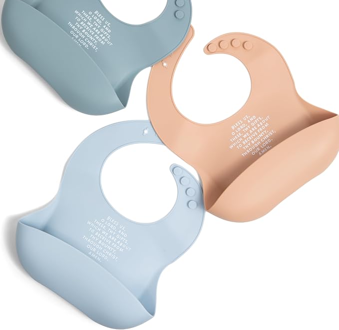 Be A Heart Silicone Baby Bibs, Adjustable Waterproof Bibs, Meal Blessing Bibs - Image 2