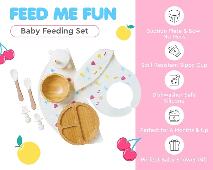 Bamboo Baby Feeding Set for Infants & Toddlers - Image 4