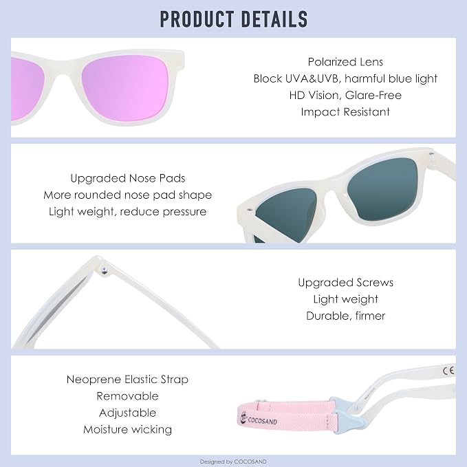 COCOSAND Flexible Baby Sunglasses - Image 4
