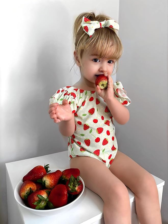Toddler Girl Baby Ruffles Mermaid Fish Scale Swimsuit One Piece Swimwear - Image 3