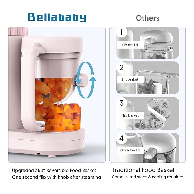 Baby Food Maker Bellababy Baby Food Processor, Puree Blender Steamer - Image 2