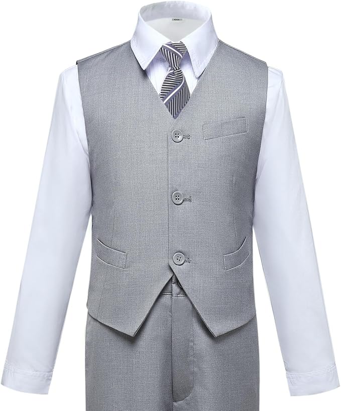Boys Suit for Kids Tuxedo Suits for Wedding Formal Suit Set Toddler Boy Dress - Image 4