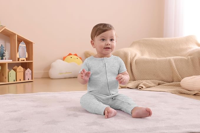 GUISBY Footless Short Sleeve Baby Pajamas - Image 7