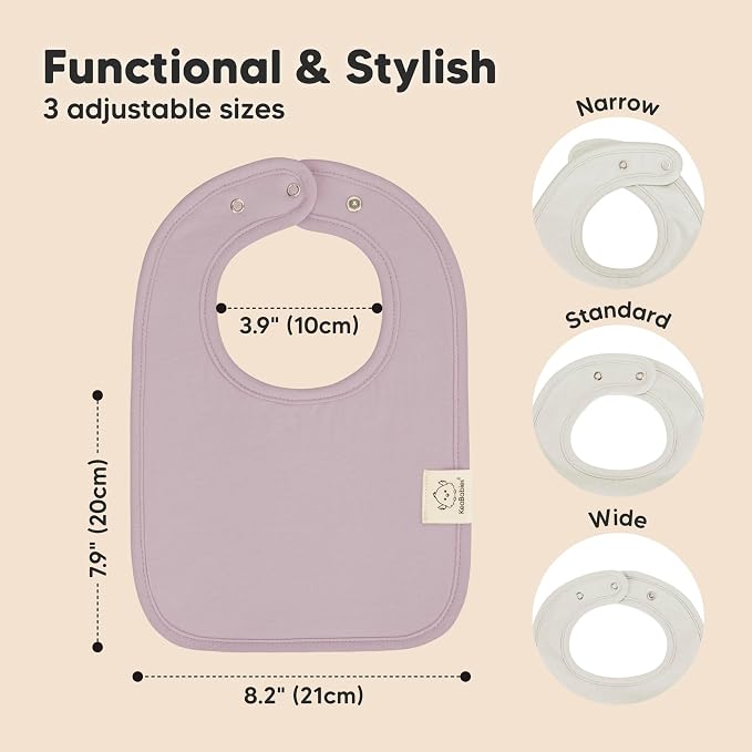 KeaBabies 8-Pack Organic Baby Bibs - Image 2