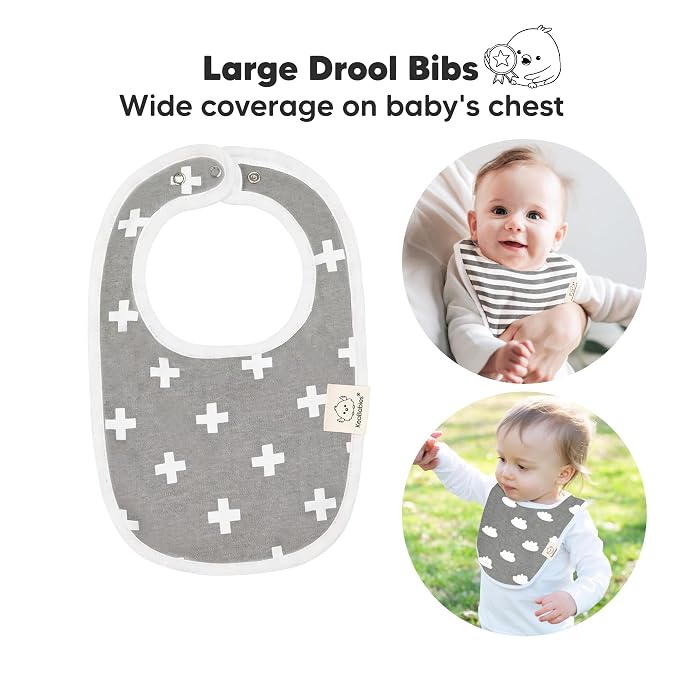 8-Pack Organic Baby Bibs for Boys, Girls - Image 2