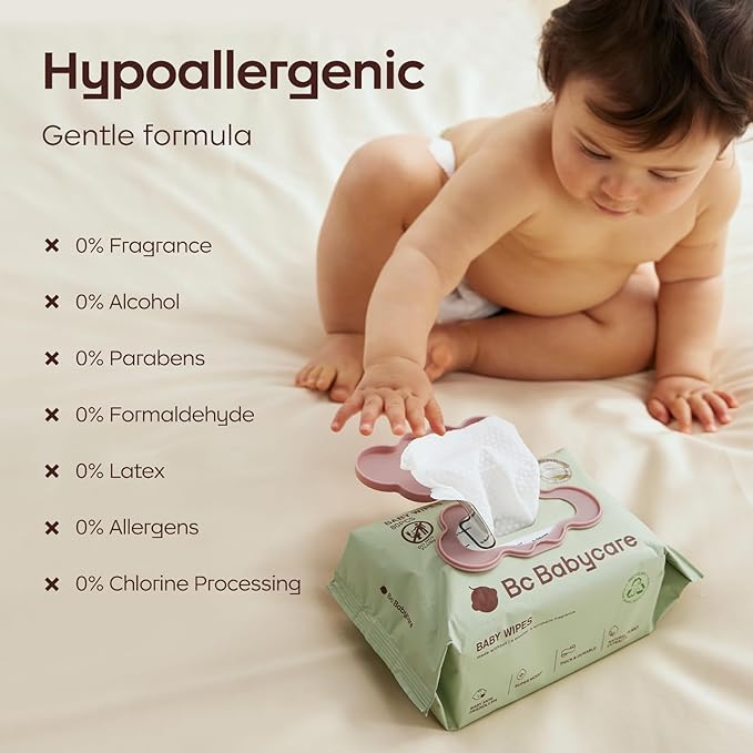 Bc Babycare Cloud Moist Baby Wipes, Thick & XL, 99% Water, Ultra-Hydrating - Image 4