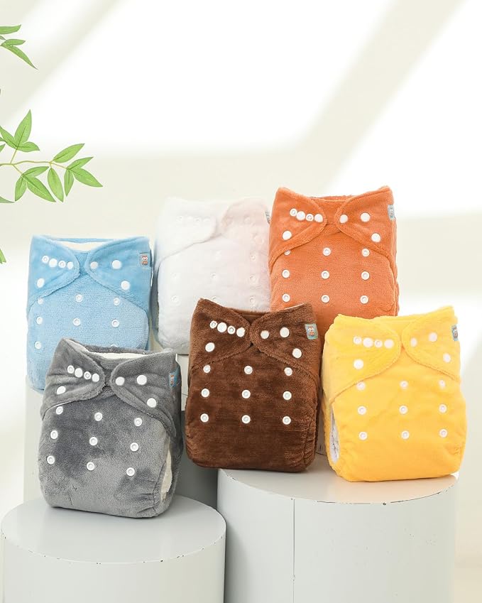 ALVABABY 6 Pack Baby Cloth Diapers Warm - Image 7