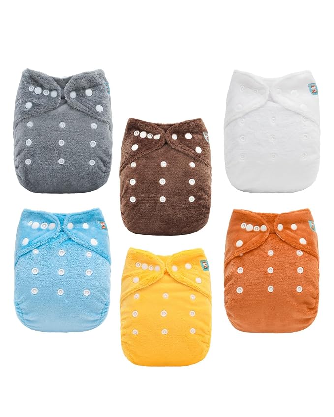 ALVABABY 6 Pack Baby Cloth Diapers Warm by ALVABABY