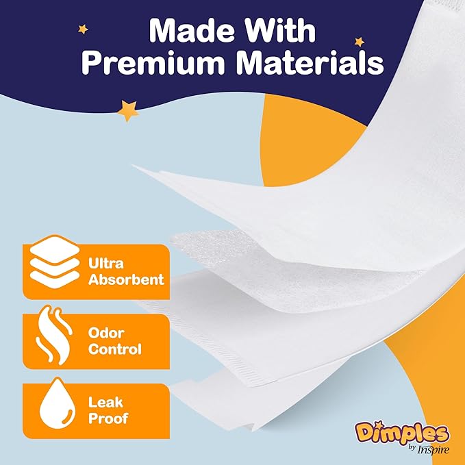 Dimples Booster Pads, Baby Diaper Doubler Inserts - Image 5