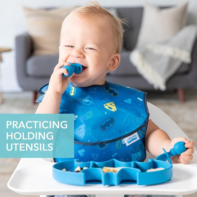 Bumkins Baby Utensils Set, Chewtensils Silicone Spoons - Image 2