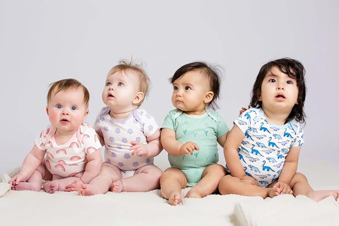 MONICA + ANDY Baby Organic Short Sleeve Jack + Jill Bodysuit - Image 2