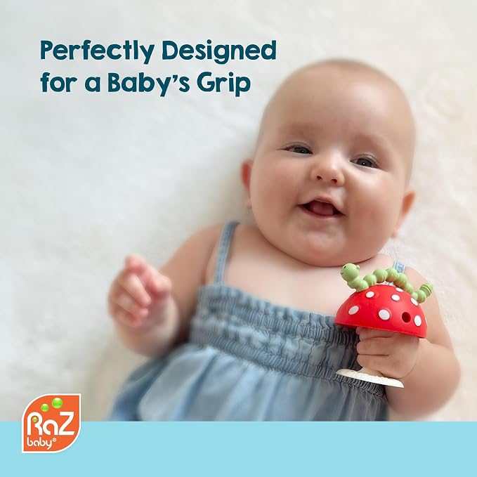 RaZbaby Chompy Grip Teether for Infant & Baby 3M+ Silicone Teething Toy - Image 2