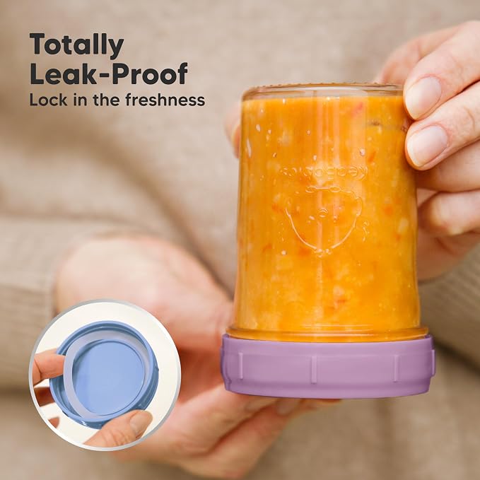 KeaBabies 4pk 8oz Glass Baby Food Containers - Image 3