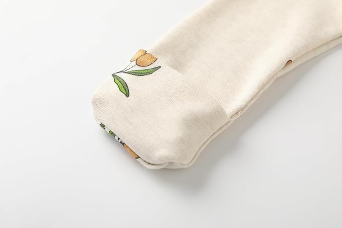 O2 BABY Baby Boys Girls Organic Cotton Zip-Front Sleeper Pajamas, Footed Sleep - Image 3