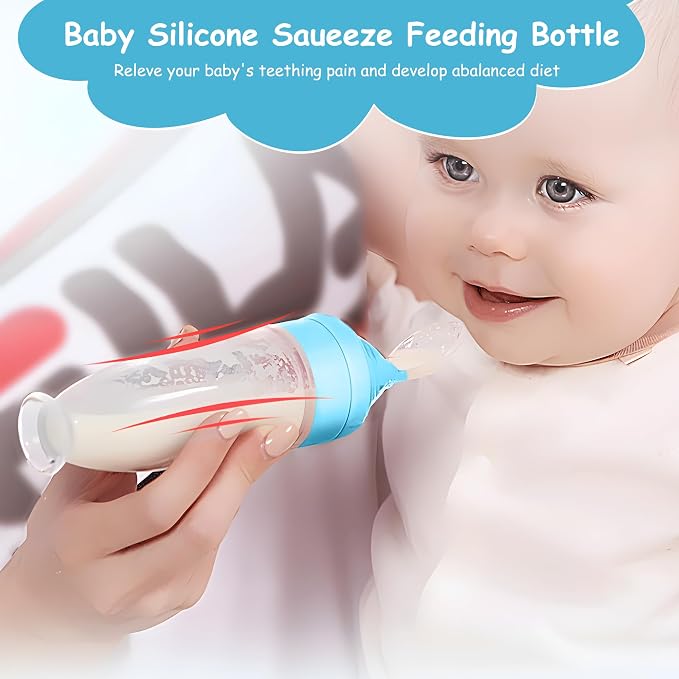WAJIAYON Baby Food Feeder 4 Pack Silicone Baby Food Dispensing Spoon-3 oz - Image 4