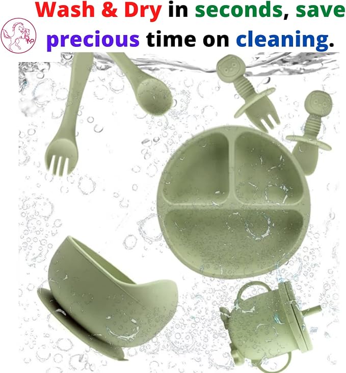Baby Feeding Set 10-Piece | Baby Led Weaning Utensils Set Includes Suction Bowl - Image 6