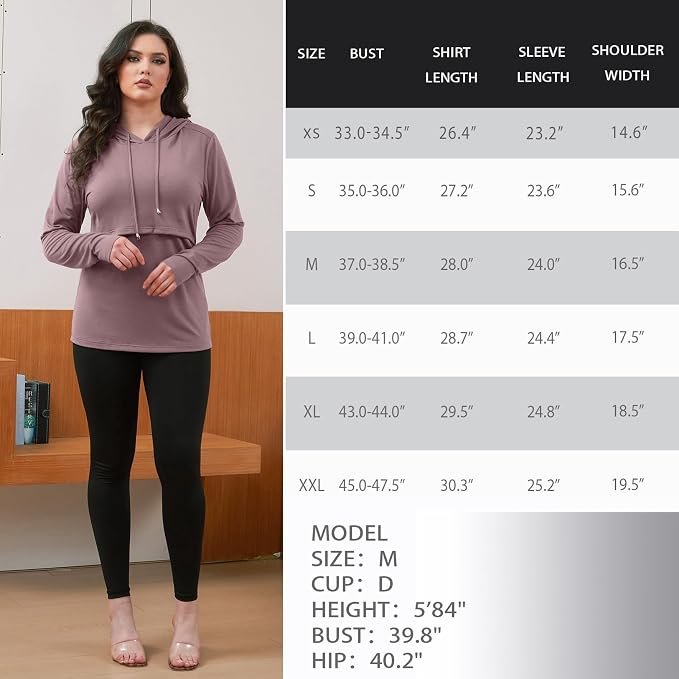 GINKANA Women's Nursing Hoodie Sweatshirt Long Sleeves Breastfeeding Maternity - Image 7