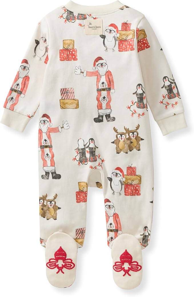 Burt’s Bees Baby Boys' One-Piece Sleep and Play 100% Organic Cotton PJs - Image 2