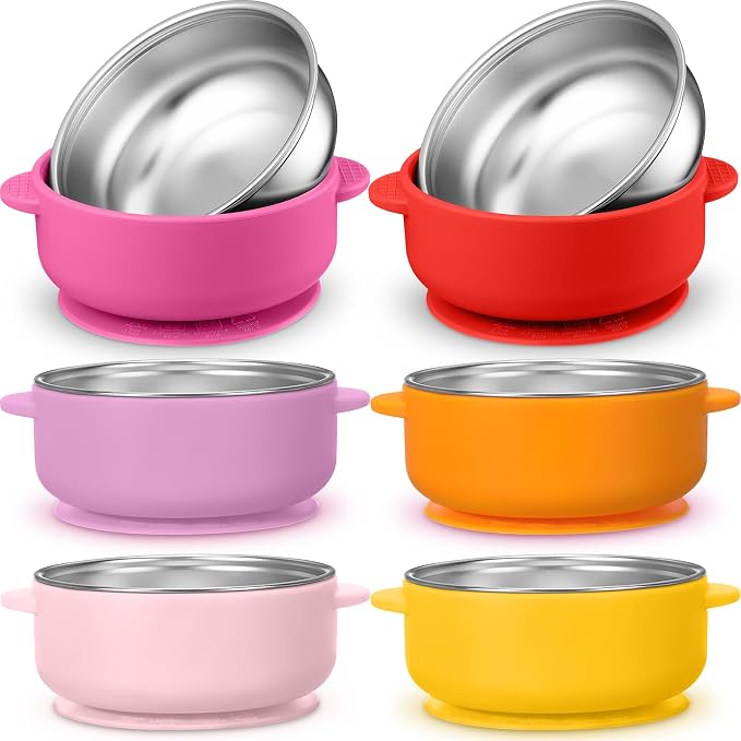 Nuogo 6 Pcs Stainless Steel Baby Bowls by Nuogo